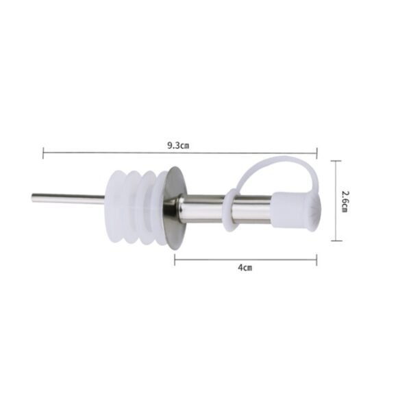 5 PCS Glass Bottle Stopper Stainless Steel Oil Stopper Silicone Stopper, White Hat Straight Mouth, White Hat Automatic Cap, Black Hat Straight Mouth, Black Hat Automatic Cap