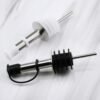 5 PCS Glass Bottle Stopper Stainless Steel Oil Stopper Silicone Stopper, White Hat Straight Mouth, White Hat Automatic Cap, Black Hat Straight Mouth, Black Hat Automatic Cap