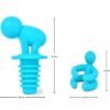 7 in 1 Cartoon Silicone Sealed Spiral Red Wine Stopper + Cup Feet Set, Random Color Delivery
