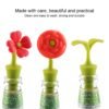 TBD0196926801A_4.jpg 3 PCS Creative Wine Drink Preservation Stopper Flower Silicone Wine Stopper, 3 PCS Rose Stopper, 3 PCS Red Sun Flower Beer Stopper, 3 PCS Leaf Beer Stopper
