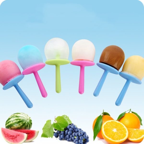 Mini DIY Creative Popsicle Mould Environmentally Friendly Silicone Ice Cube Ice Cream Mould, Rectangular, Triangle