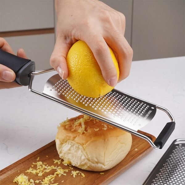 Cheese Grater Stainless Steel Blade Cheese Slicer Lemon Grater Chocolate Scraping Planer with Protective Cover, Cheese Grater (Red), Cheese Grater (Black)
