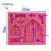 2 PCS Cartoon House Wooden Window Shape Silicone Candy Mold Fairy Tale Cake Decorating Tool