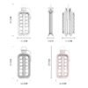 2 in 1 Round Ice Cube Mold Portable Ice Ball Maker Bottle Kettle with Lid White, 17 Grid
