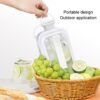 2 in 1 Round Ice Cube Mold Portable Ice Ball Maker Bottle Kettle with Lid White, 17 Grid