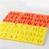 A-Z 3pcs Letter Ice Cube Ice Box Silicone Ice Tray Set, 3 in 1 LetterShalpe(Yellow), 3 in 1 LetterShalpe(Orange)