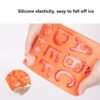 A-Z 3pcs Letter Ice Cube Ice Box Silicone Ice Tray Set, 3 in 1 LetterShalpe(Yellow), 3 in 1 LetterShalpe(Orange)