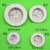 2 PCS DIY Tires Shape Sugar Craft Cake Silicone Mold Fondant Baking Decorating Tools Random Color Delivery, Size 1, Size 2, Size 3, Size 4