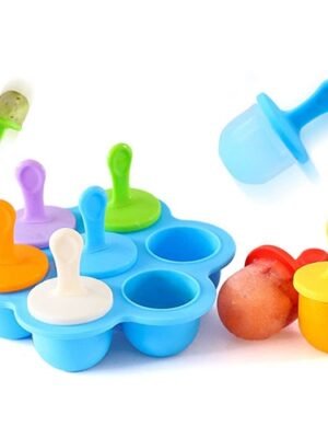 Silicone Mini Ice Pops Mold Ice Cream Ball Lolly Maker Popsicle Molds Baby DIY Food Supplement Tool