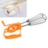 Double Rotation Hand Whisk Egg Beater Stainless Steel Kitchen Blender, Random Color Delivery