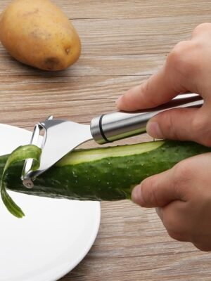Stainless Steel Peeler Fruit Knife Planer Multi-function Kitchen Scraper Potato Peeling Knife, Triangular Planer, Bow Planer