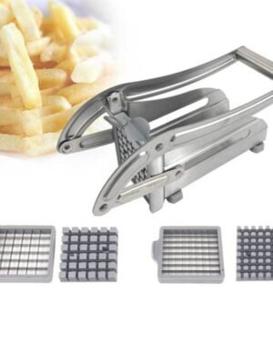Stainless Steel Manual French Fries Slicer Potato Chipper Chip Cutter Chopper Maker