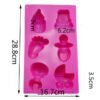 Silicone Baby Toys Shape Bakeware Mold Jelly Pudding Chocolate Cake Decoration, Random Color Delivery