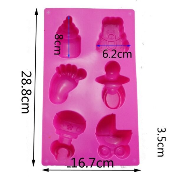 Silicone Baby Toys Shape Bakeware Mold Jelly Pudding Chocolate Cake Decoration, Random Color Delivery