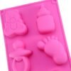 Silicone Baby Toys Shape Bakeware Mold Jelly Pudding Chocolate Cake Decoration, Random Color Delivery