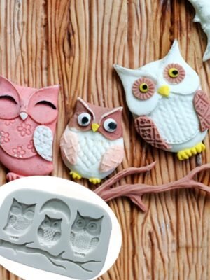 Owl Fondant Mold Cake Decoration Diy Dry Pais Chocolate Silicone Mold