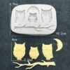 Owl Fondant Mold Cake Decoration Diy Dry Pais Chocolate Silicone Mold