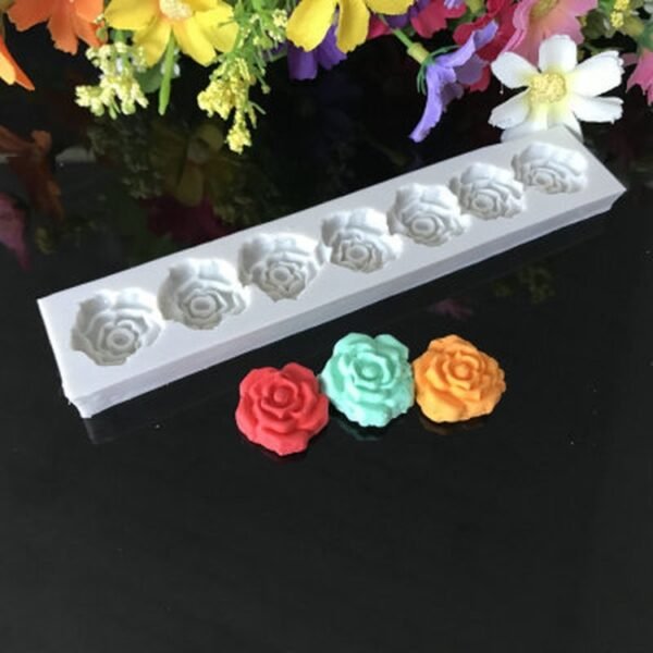 5 PCS Rose Flower Silicone Mold Fondant Cake Decorating Tools Baking Tools