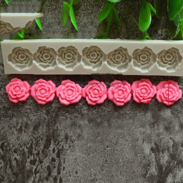 5 PCS Rose Flower Silicone Mold Fondant Cake Decorating Tools Baking Tools