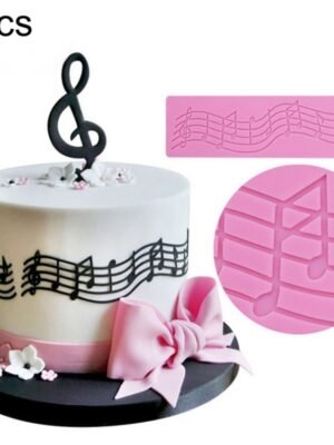 2 PCS Note Cake Decoration Silicone Mould Fondant Cake Tool Baking DIY Mould