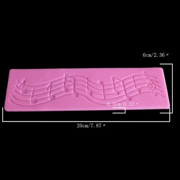 2 PCS Note Cake Decoration Silicone Mould Fondant Cake Tool Baking DIY Mould