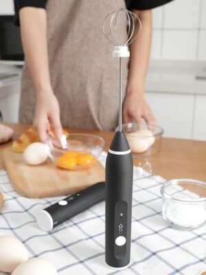 Kitchen Electric Hand-held Egg Beater Milk Coffee Mixer Stainless Steel Mini Handle Mixer, Handle Mixer