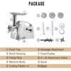 MGB -120A 250W Household Electric Multi-function Stainless Steel Kitchen Sausage Twisting Machine Meat Grinder, MGB -120A White, MGB -120A Black