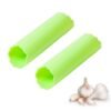 TBD0419826201A-1.jpg 2 PCS Kitchen Peeling Garlic Press Garlic Peeler Does Not Hurt the Hand Silicone Garlic Peeler, Green, Red, Blue