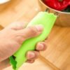 TBD0419826201A_6.jpg 2 PCS Kitchen Peeling Garlic Press Garlic Peeler Does Not Hurt the Hand Silicone Garlic Peeler, Green, Red, Blue