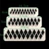 2 PCS Chocolate Cake Geometric Puzzle Embossed Strip Foundation Shape Graphic Biscuit Mold Stamping Tool, Four-sided Diamond, Jigsaw, Hexagon, Square, Regular Triangle, Oblique Triangle