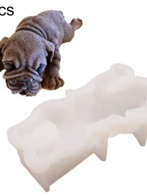 2 PCS 4 Inch Shapi Dog Mousse Cake Silicone Mold 3D Stereo Ice Cream Mold Dirty Dog Chocolate Mold