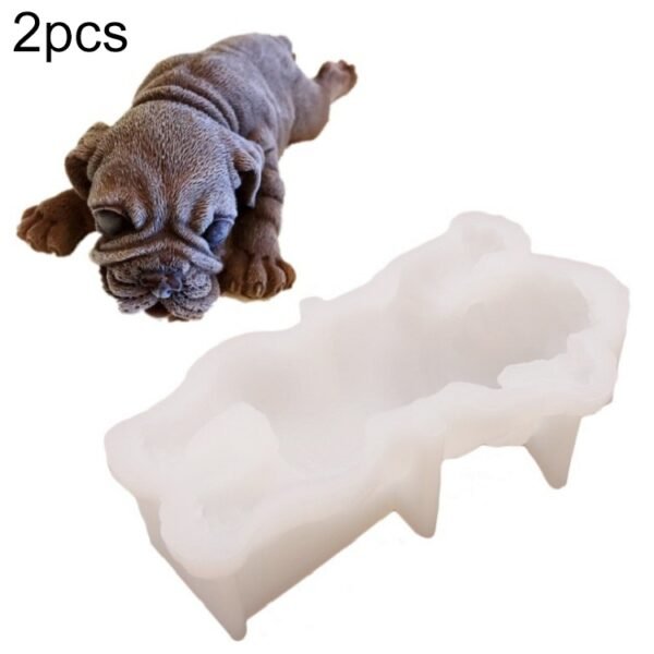 TBD04208132.jpg 2 PCS 4 Inch Shapi Dog Mousse Cake Silicone Mold 3D Stereo Ice Cream Mold Dirty Dog Chocolate Mold