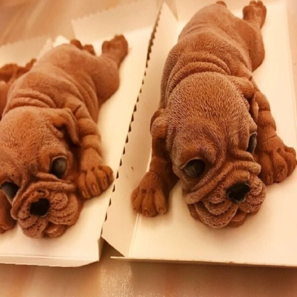 TBD04208132_4.jpg 2 PCS 4 Inch Shapi Dog Mousse Cake Silicone Mold 3D Stereo Ice Cream Mold Dirty Dog Chocolate Mold