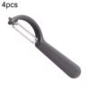 4个一卖 Stainless Steel Round Handle Peeler Sugar Cane Scraper  Fruit Plane, 4 PCS Apple Peeler Knife (Dark Gery), 4 PCS Apple Peeler Knife (Green), 4 PCS Apple Peeler Knife (White), 4 PCS Apple Peeler Knife (Light Gery), 4 PCS Apple Peeler Knife (Black)...
