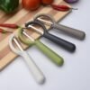 4个一卖 Stainless Steel Round Handle Peeler Sugar Cane Scraper  Fruit Plane, 4 PCS Apple Peeler Knife (Dark Gery), 4 PCS Apple Peeler Knife (Green), 4 PCS Apple Peeler Knife (White), 4 PCS Apple Peeler Knife (Light Gery), 4 PCS Apple Peeler Knife (Black)...