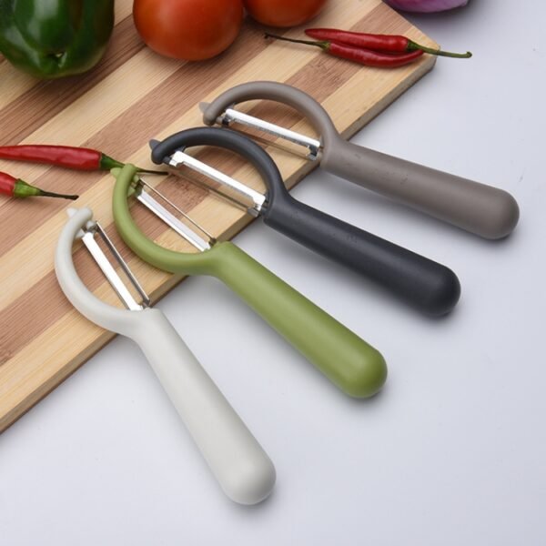 4个一卖 Stainless Steel Round Handle Peeler Sugar Cane Scraper  Fruit Plane, 4 PCS Apple Peeler Knife (Dark Gery), 4 PCS Apple Peeler Knife (Green), 4 PCS Apple Peeler Knife (White), 4 PCS Apple Peeler Knife (Light Gery), 4 PCS Apple Peeler Knife (Black)...