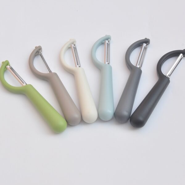 4个一卖 Stainless Steel Round Handle Peeler Sugar Cane Scraper  Fruit Plane, 4 PCS Apple Peeler Knife (Dark Gery), 4 PCS Apple Peeler Knife (Green), 4 PCS Apple Peeler Knife (White), 4 PCS Apple Peeler Knife (Light Gery), 4 PCS Apple Peeler Knife (Black)...