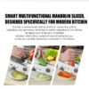 Multifunctional Long Stainless Steel Grater Slicer Chopper Crusher