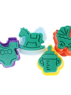 4 in 1 3D Baby Series Biscuit Mold Fondant Pressing Tools, Random Color Delivery