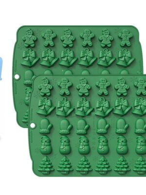 Christmas Supplies Drop Glue Mold Cake Barbecue Baking Tool, Green, Red, Chocolate
