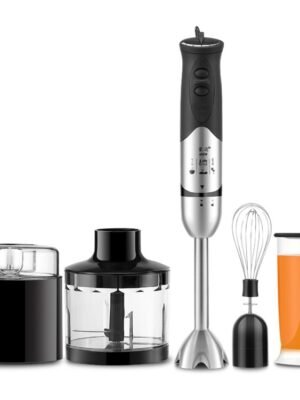 Multifunctional Food Processor Handheld Blender Detachable Magic Stick 5-speed Variable Speed Stainless Steel Cooking Stick, CN Plug, Handheld Blender