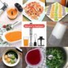 Multifunctional Food Processor Handheld Blender Detachable Magic Stick 5-speed Variable Speed Stainless Steel Cooking Stick, CN Plug, Handheld Blender