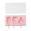 Silicone Cartoon Homemade Handmade DIY Ice Cream Popsicle Mould with Lid, Color Random Delivery, Fruit Woodpecker, Ice Cream, Snowman Hippo Bunny