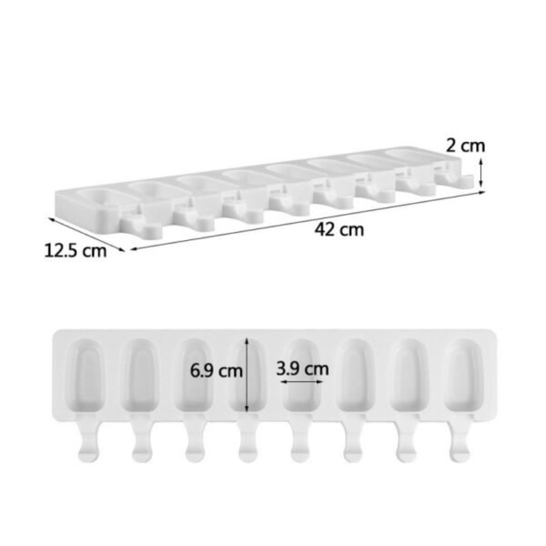 8 Even Silicone Ice Cream Mold Creative Handmade Ice Cube Mold