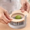 3 in 1 Multifunctional Egg Cutter Half-cut Egg Tool, Orange, Colorful