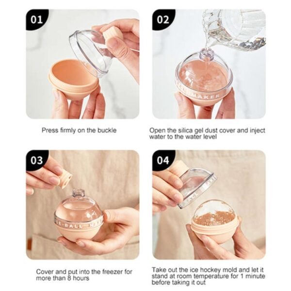 2PCS Home Whiskey Bulb Ice Ball Ice Cube Silicone Mold With Funnel, With Funnel+Sky Blue, With Funnel+Lavender Purple, With Funnel+Cherry Blossom Pink, With Funnel+Banana Yellow