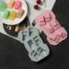 6 PCS Creative Cake Chocolate Mold 3D Car Cartoon Household Silicone Baking Ice Tray Mold, 3D Car Shape (Blue), 3D Car Shape(Pink)