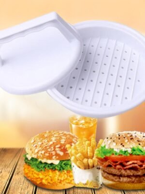 2 PCS Round Shape Hamburger Presser Plastic Hamburger Beef Grill Burger Press Patty Maker Mold Mould