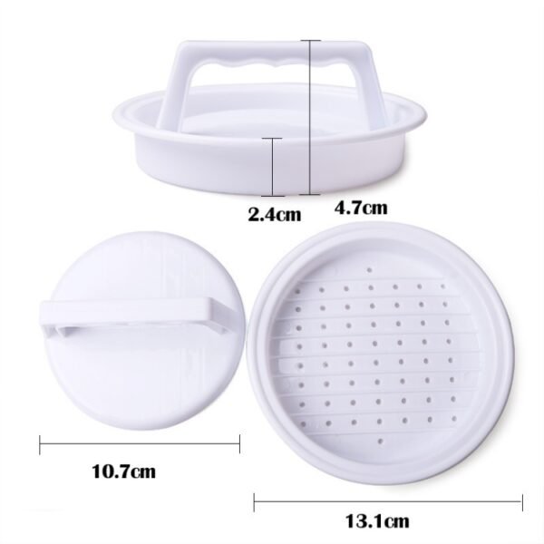 2 PCS Round Shape Hamburger Presser Plastic Hamburger Beef Grill Burger Press Patty Maker Mold Mould