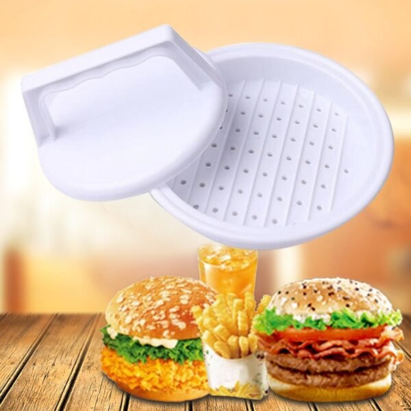 2 PCS Round Shape Hamburger Presser Plastic Hamburger Beef Grill Burger Press Patty Maker Mold Mould